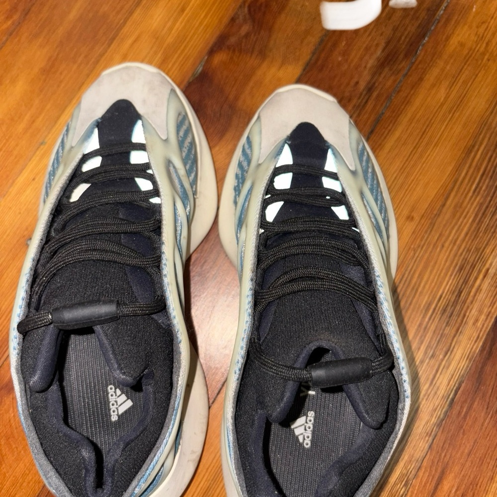 Adidas Black and Cream Athletic Shoes